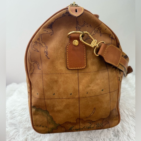 Alviero Martini 1A Classe Geo Map Men’s Travel Duffel Weekender Bag 19” FULL SET - Picture 9 of 17